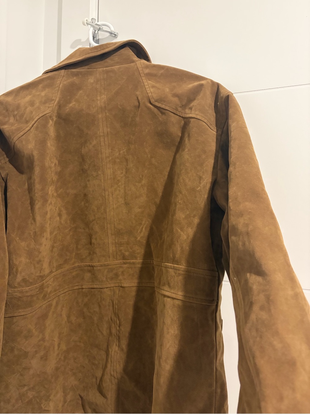 Topshop Women’s Suede Patch-Pocket Jacket - Brown - Picture 9 of 10